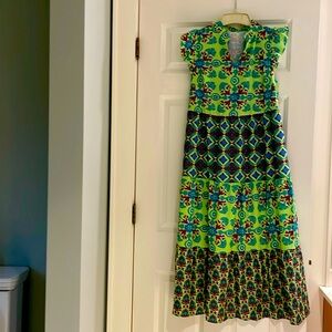 Gorgeous airy tiered dress with ruffled sleeves. Worn once